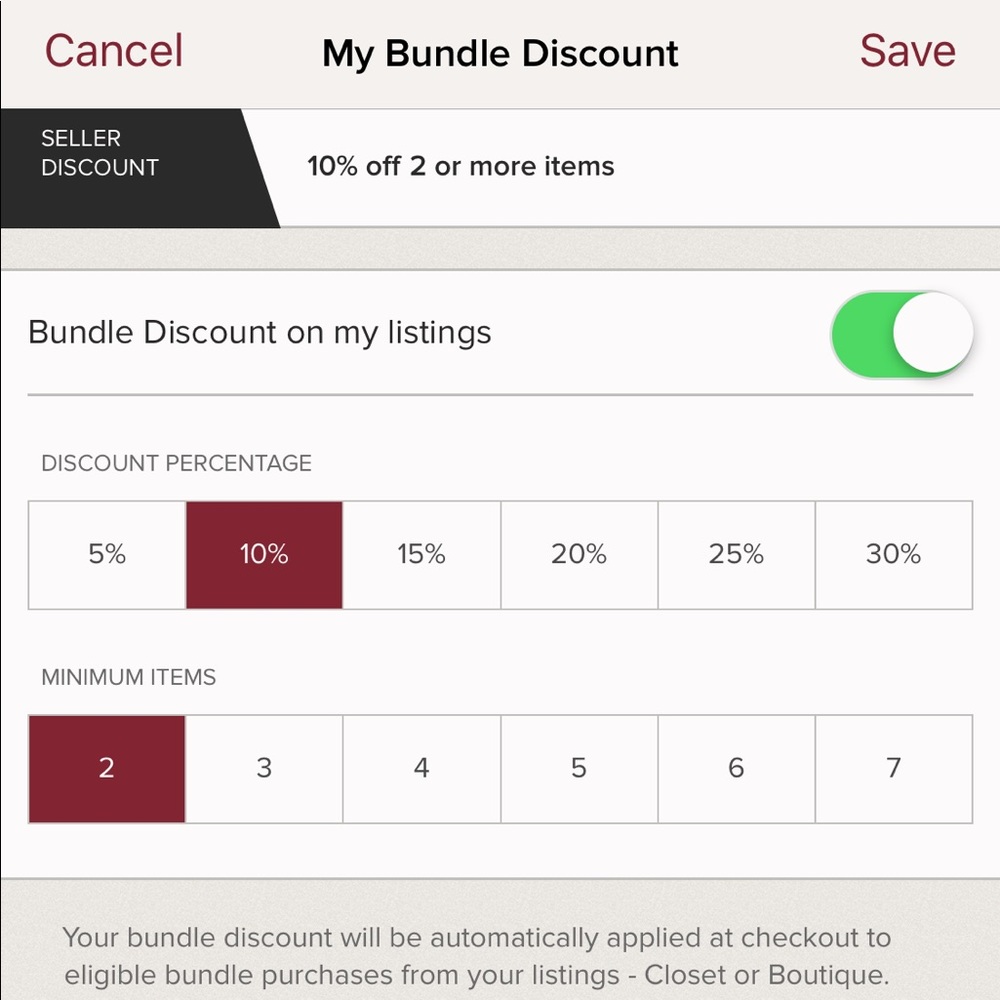 BUNDLE DISCOUNT